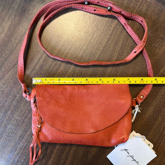 Free People We The Free Rider Red Leather Crossbody Bag - Picture 10 of 11